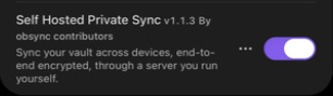 Self Hosted Private Sync installed and enabled on the phone