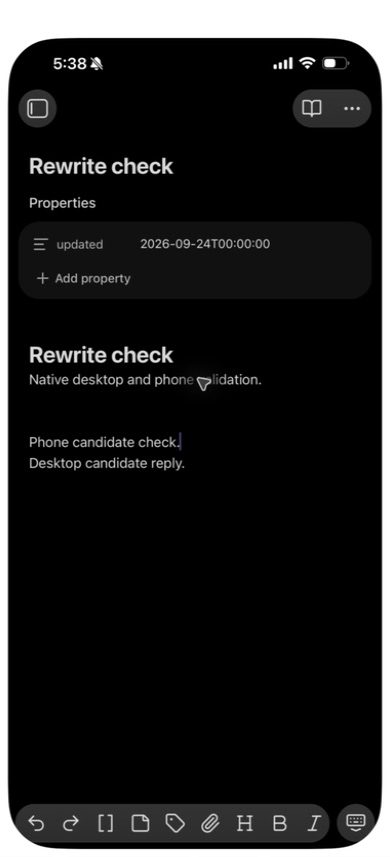 Both devices' verification lines appear in the phone editor