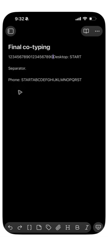 Both complete sequences remain in the phone's main note